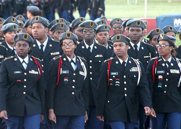 Cadets marching in formation