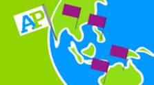ap flag on globe 