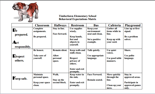 PBIS Matrix 