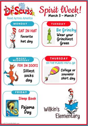 Read Across America Spirit Week 