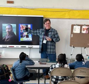  Chuck Galey presenting to students